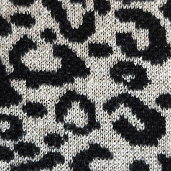 ANIMAL PRINT LADIES OPEN FRONT Lg SLEEVE SWEATER WIDE DRAPED COLLAR LAPELS SZ S - Picture 13 of 14